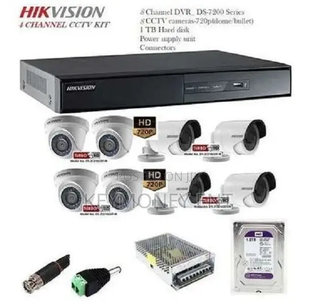 Hikvision 8-Camera Pack CCTV KIT, 1TB Harddisk