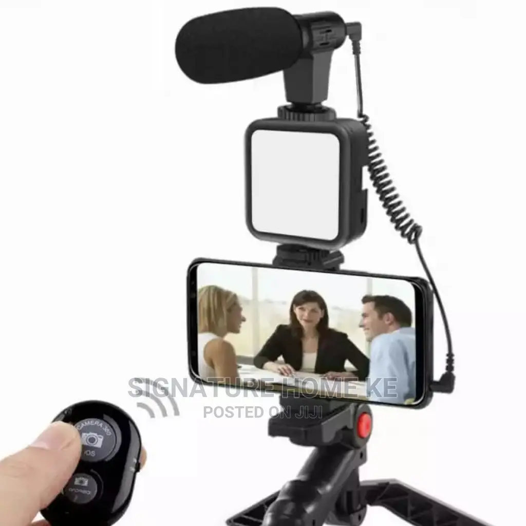 4 in 1 Microphone, Selfie Light, Tripod Stand/Vlog Kit