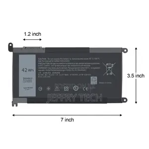 Laptop Battery WDXOR Battery for Hp T2JX4 3CRH3 FC92N 0FC92