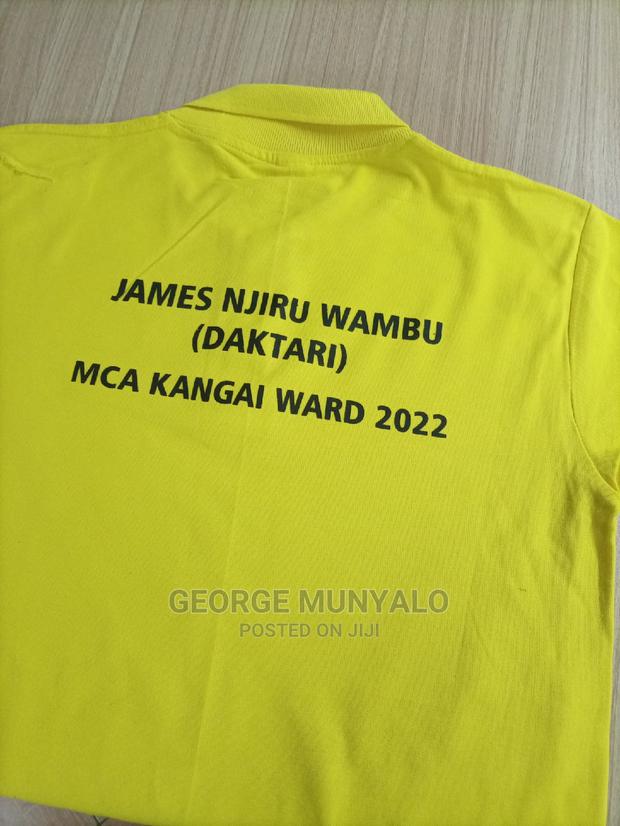 Quality Yellow Campaign Polo Shirts - main view