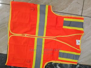 Orange Reflective Vest With Pockets - thumbnail 2