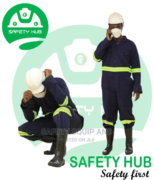 Navy Blue Reflective Overalls - main view