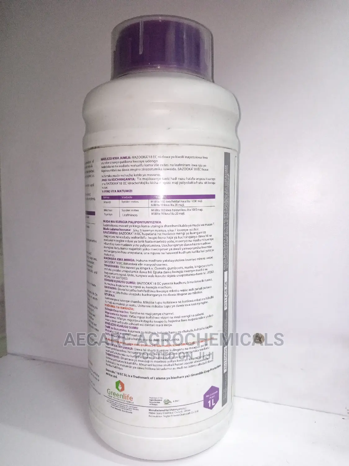 Bazooka 18ec Insecticide 1 Litre