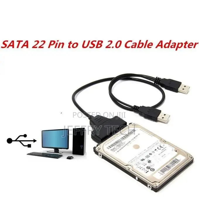YOSOO SATA 22 Pin to USB 2.0 Cable Adapter for 2.55 HDD Hard