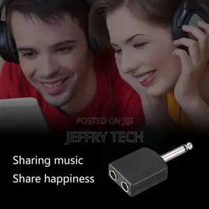 Mono to 2 Dual 6.35 Mm Female Y Splitter Connector Audio Ada
