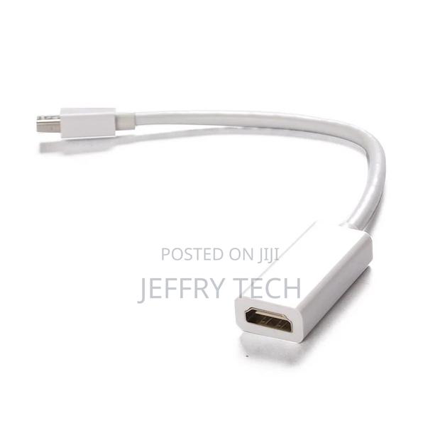 White HDTV Adapter Mini Displayport to Hdmi for Mac