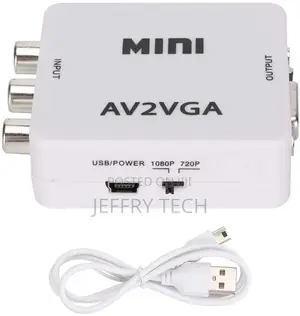 Uality Mini VGA to Video Converter Monitor Av to Vga Video C
