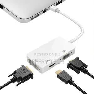 Three-In-One Converter Male to Female Mini DP to VGA DVI HD