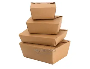 Disposable Kraft Take Out Deli Food Packing Boxes - 10 PCS