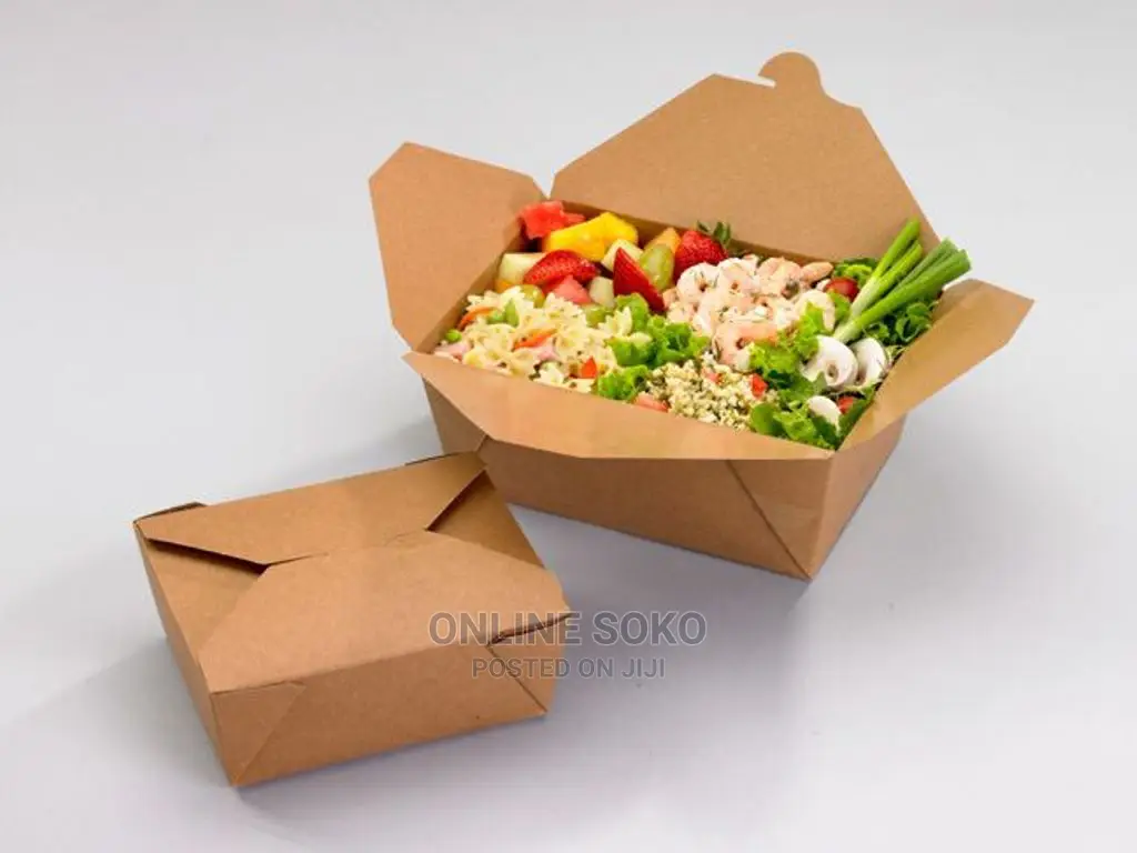 Disposable Kraft Take Out Deli Food Packing Boxes - 10 PCS