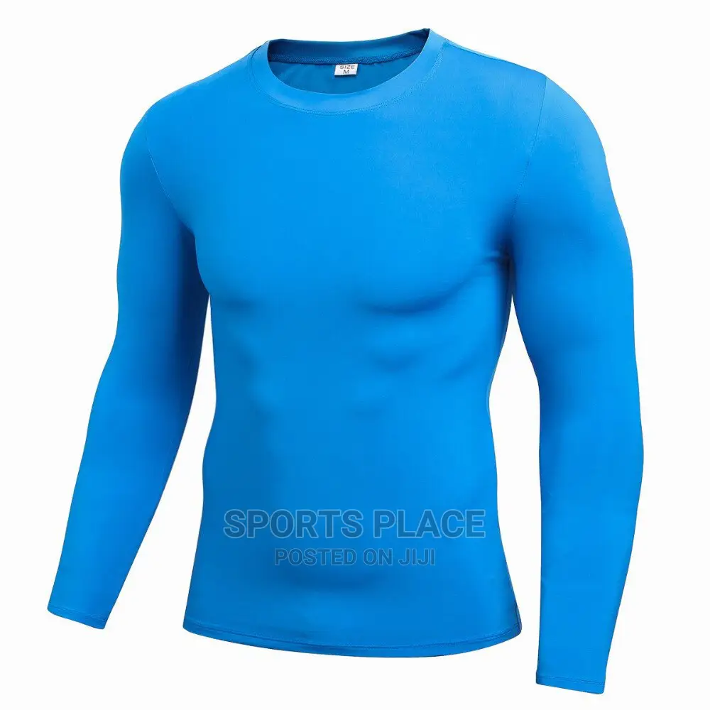 Sky Blue and Navy Blue Compression Tights
