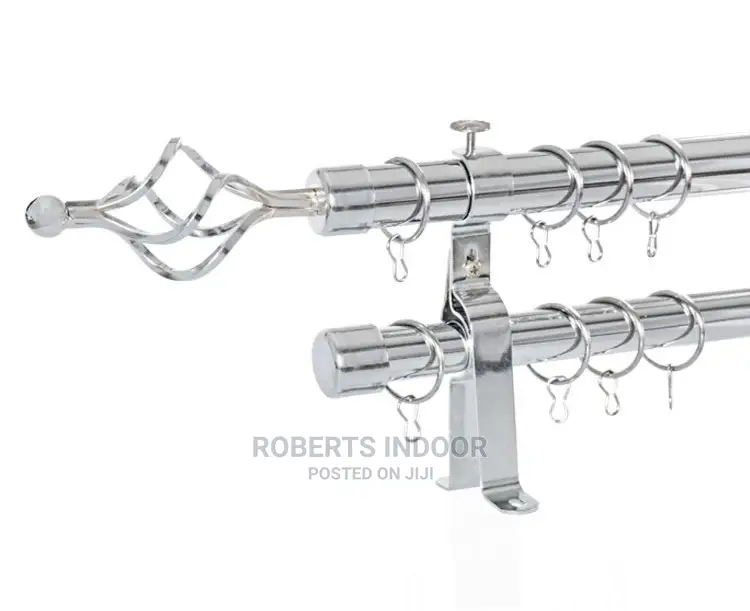 2m Silver Double Curtain Rod in Mombasa Road Home Accessories