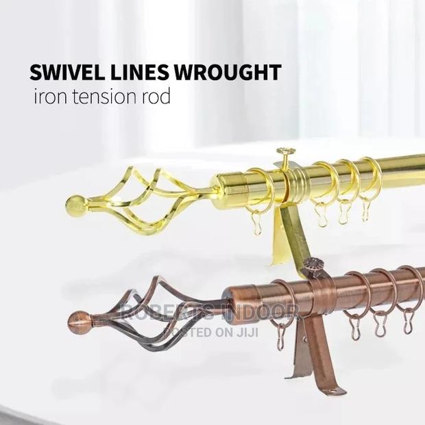 3m Single Extendable Curtain Rod
