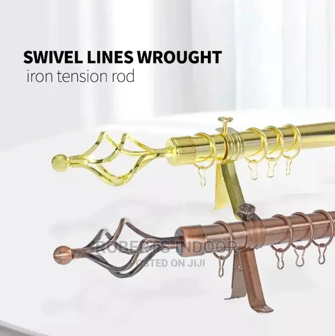 3m Single Extendable Curtain Rod