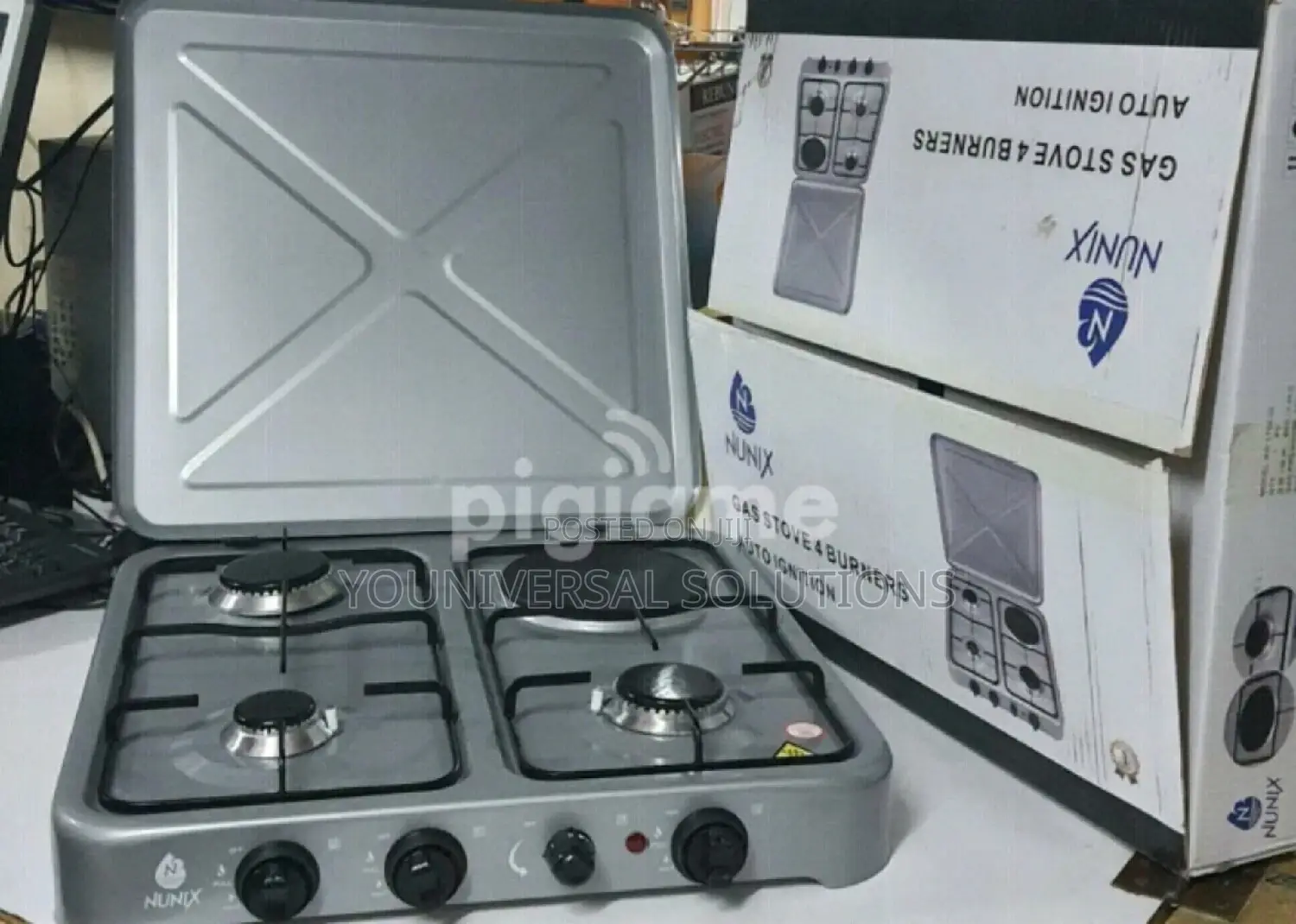 Nunix 3 Gas 1 Electric Plate Cooker