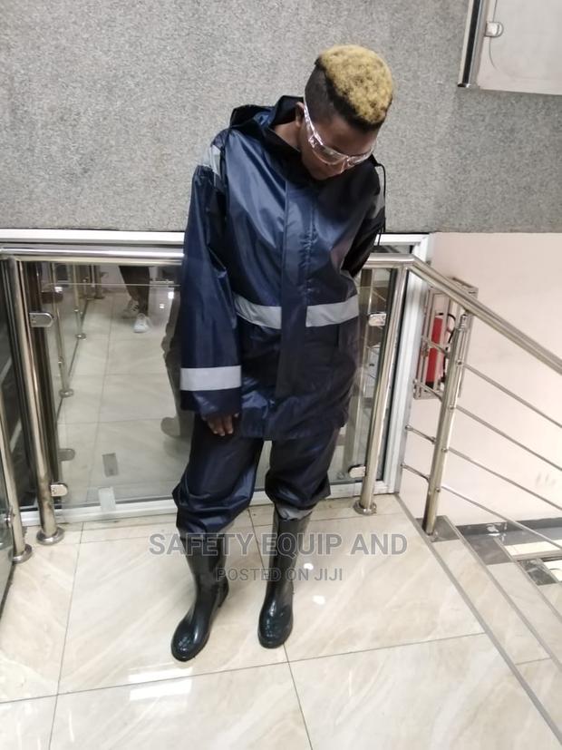 Navy Blue Pvc Rain Suites - main view