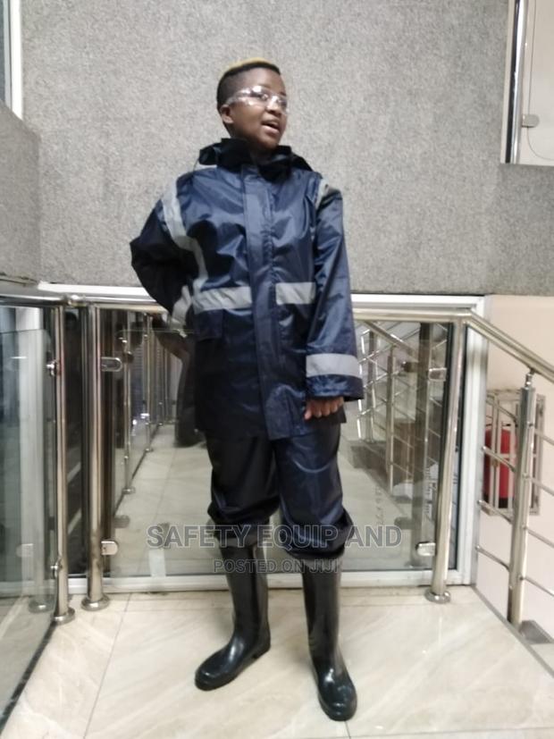 Navy Blue Pvc Rain Suites - thumbnail 3