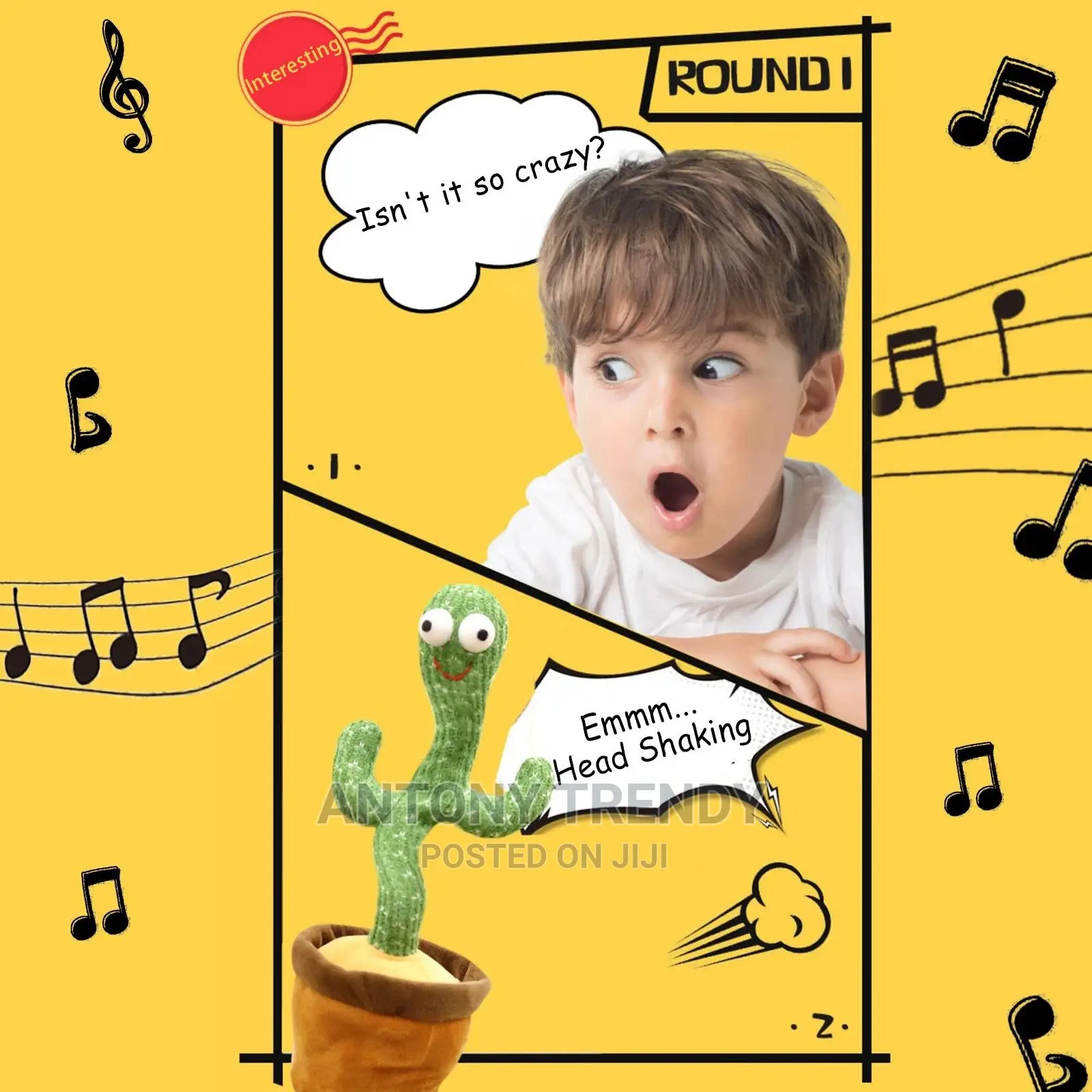 Rhythmic Cactus Plush Toy
