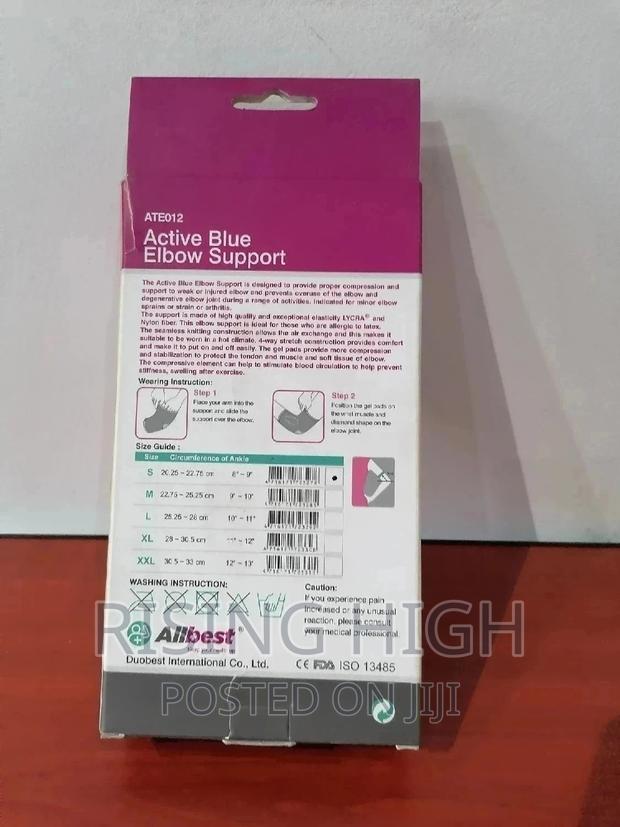 Latex Free Active Blue Elbow Support - main view