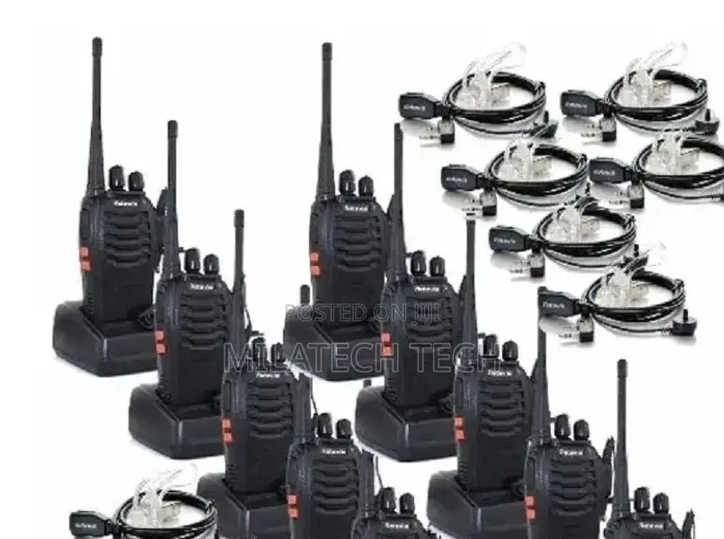 Bf 888S Walkie Talkie With Ear Piece-