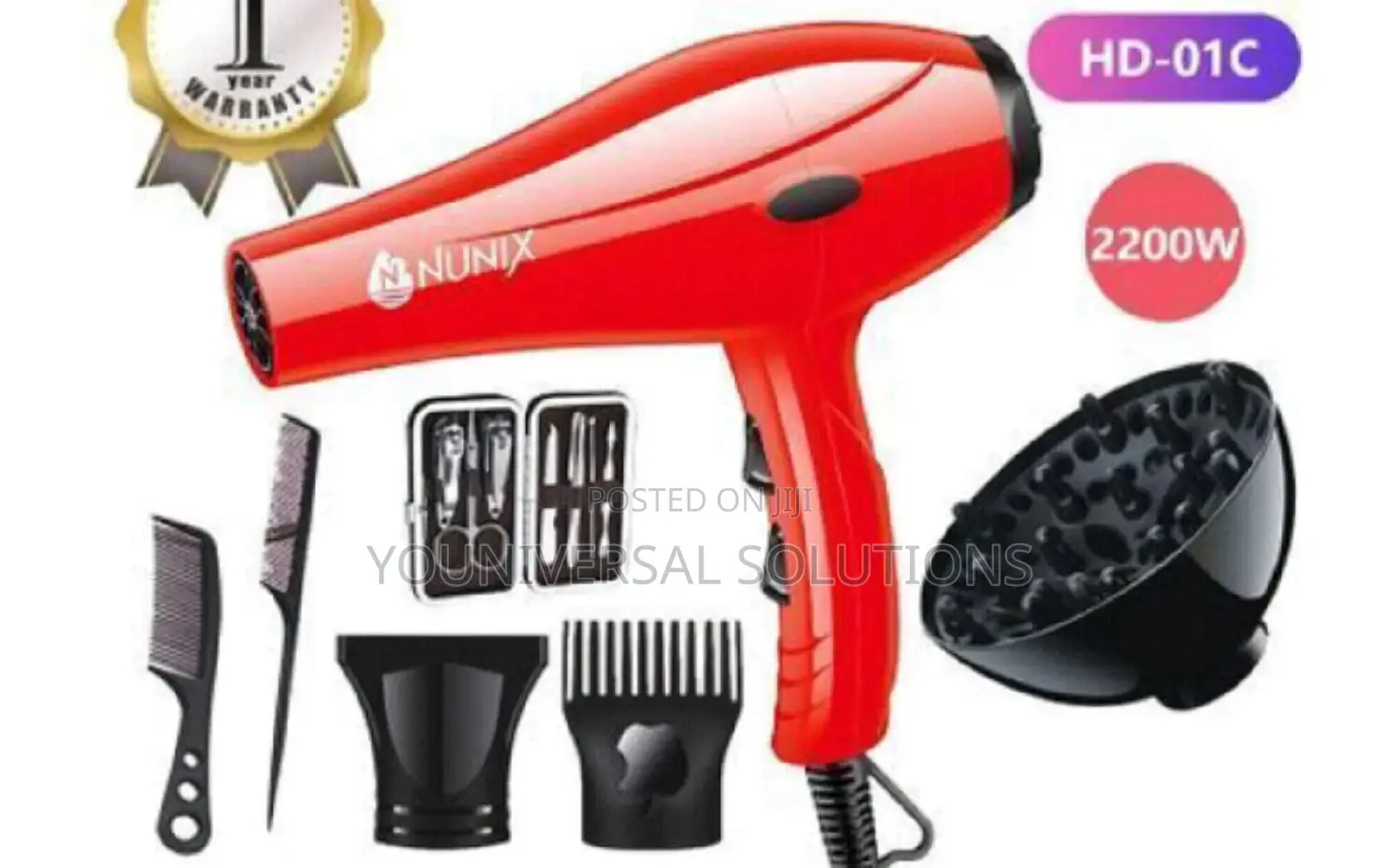 Nunix Hair Dryer With Tools