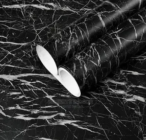 Black Detailed Marble Contact Paper