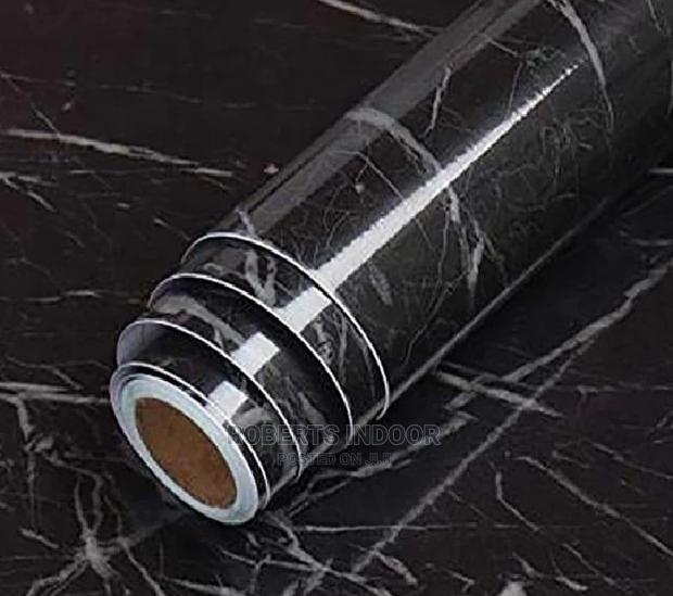 Black Marble Contact Paper - main view