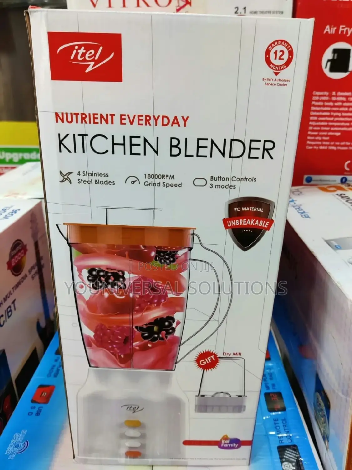 2 in 1 Itel 3buttons Blender.