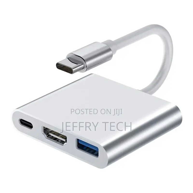 C Type to HDMI 3 in 1 Cable Adapter Supports 1080P 3D Conver