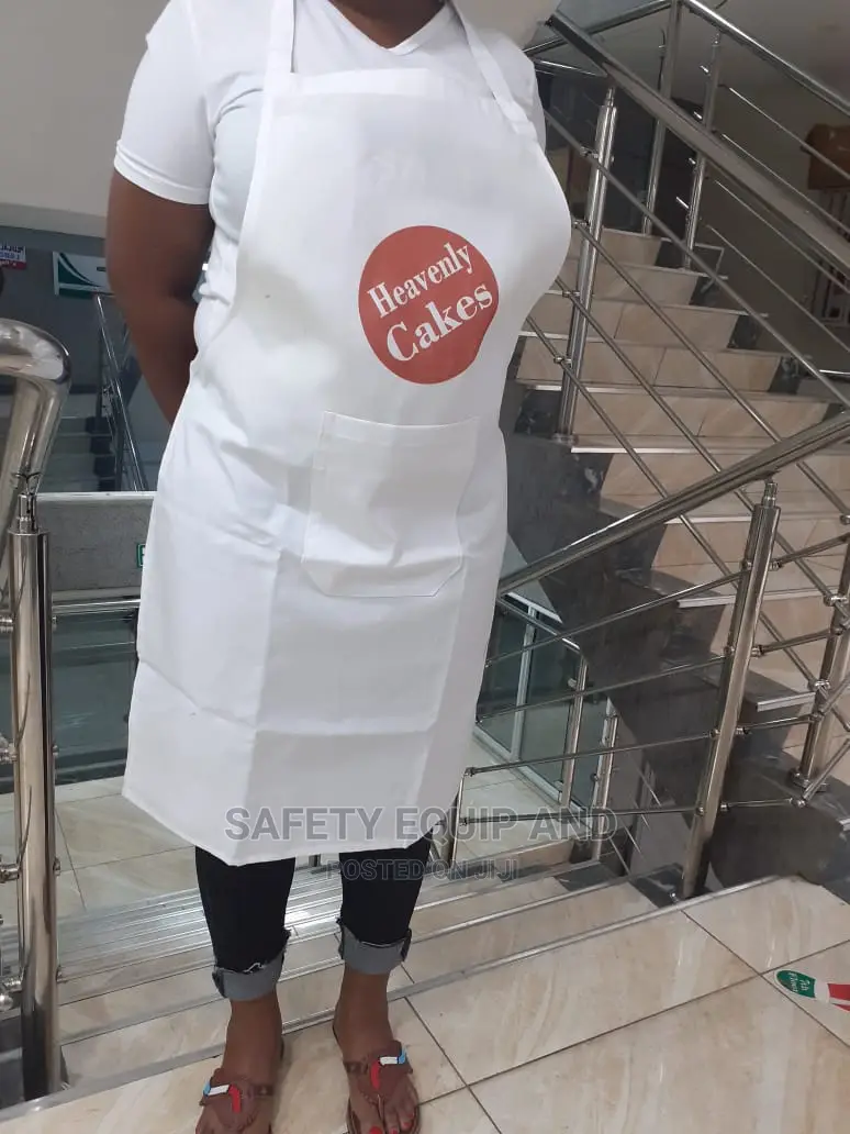 White Branded Aprons