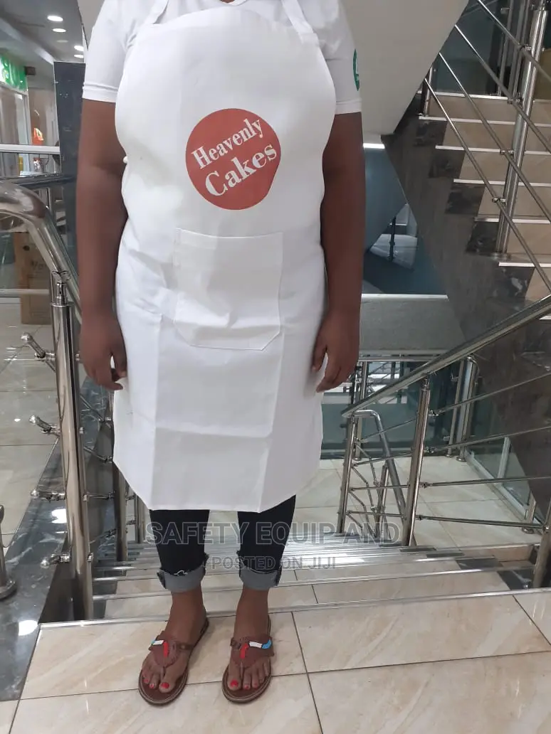White Branded Aprons