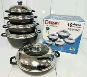 Brand New 10pcs Dessini Granite Cookware Set