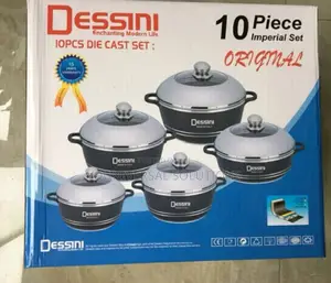 Dessini 10pcs Black Cookware Set
