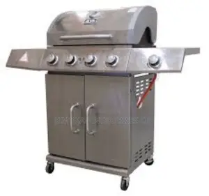 Alva Super 4 Burner BBQ Stainless Steel