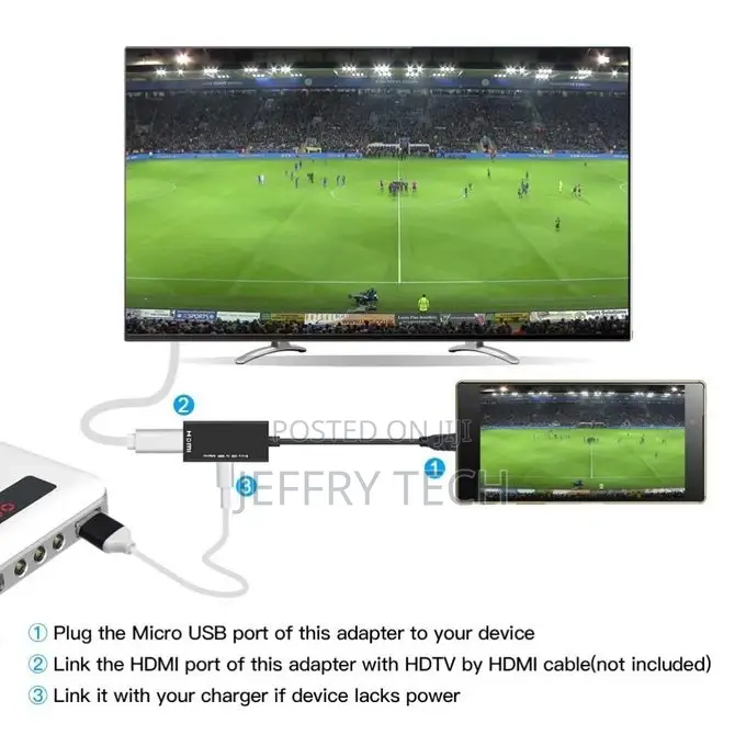 Micro USB to HDMI Female Adapter Cable 1080P HD for MHL Devi