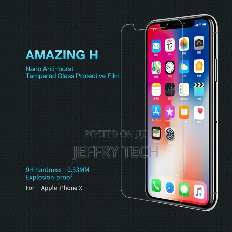 iPhone X 8 7 6 6S Plus Glass Tempered Glass Screen P