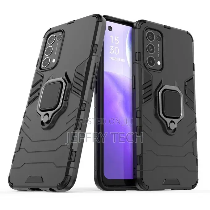OPPO RENO 5 Heavy Duty Armor Hard Back Cover With 360 Ring S