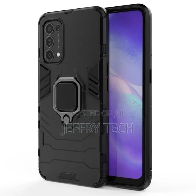 OPPO RENO 5 Heavy Duty Armor Hard Back Cover With 360 Ring S