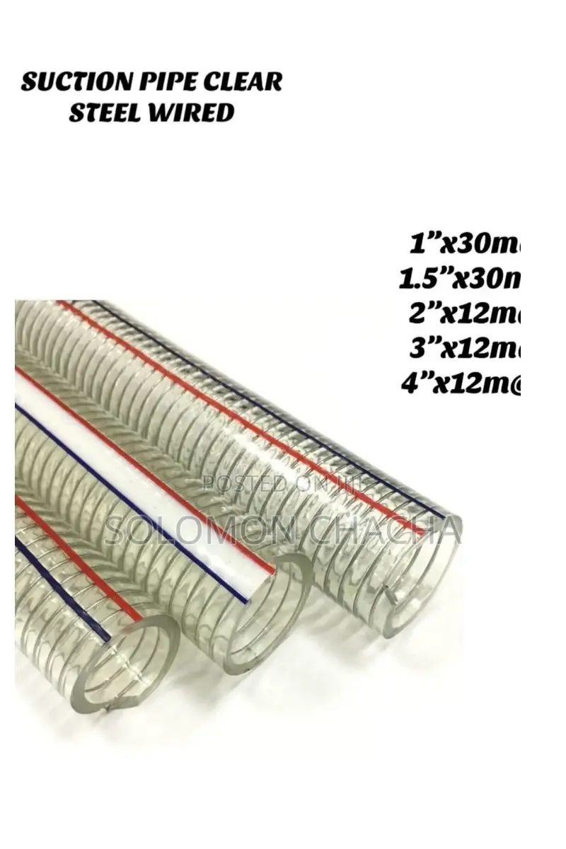 Clear Sunction Hose Pipes 4inch 12mtrs