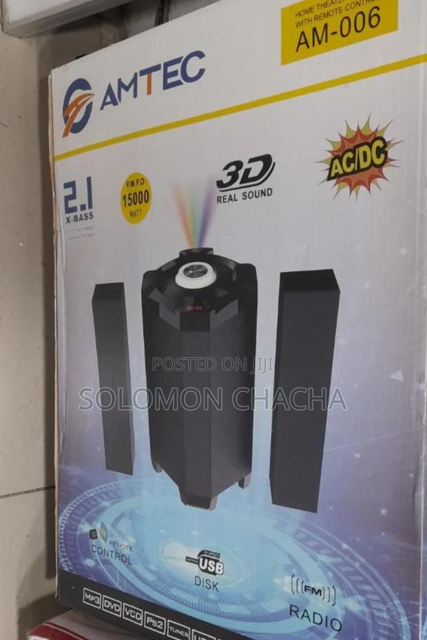 Amtec Home Theater Speaker System Ac/Dc 2.1ch 15,000watts