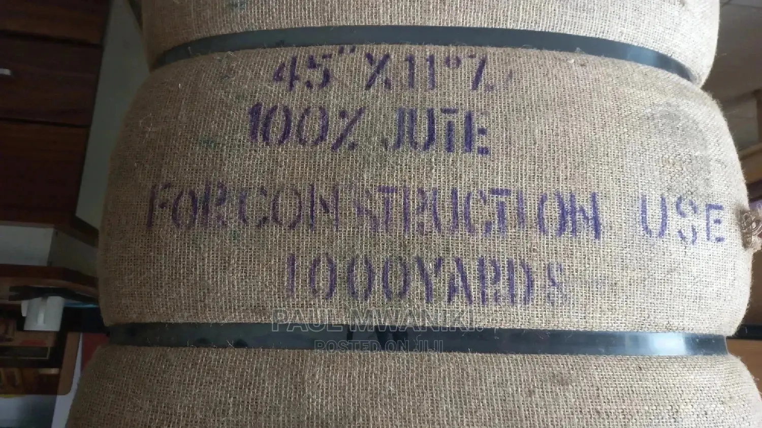 45" × 11", 100% Jute for Construction Use 1000 Yard
