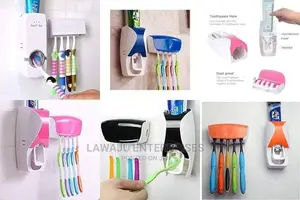 Toothpaste Dispenser + Toothbrush Holder