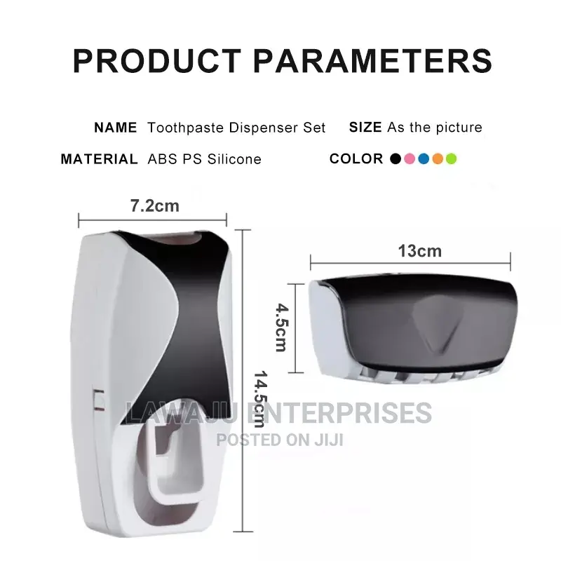 Toothpaste Dispenser + Toothbrush Holder