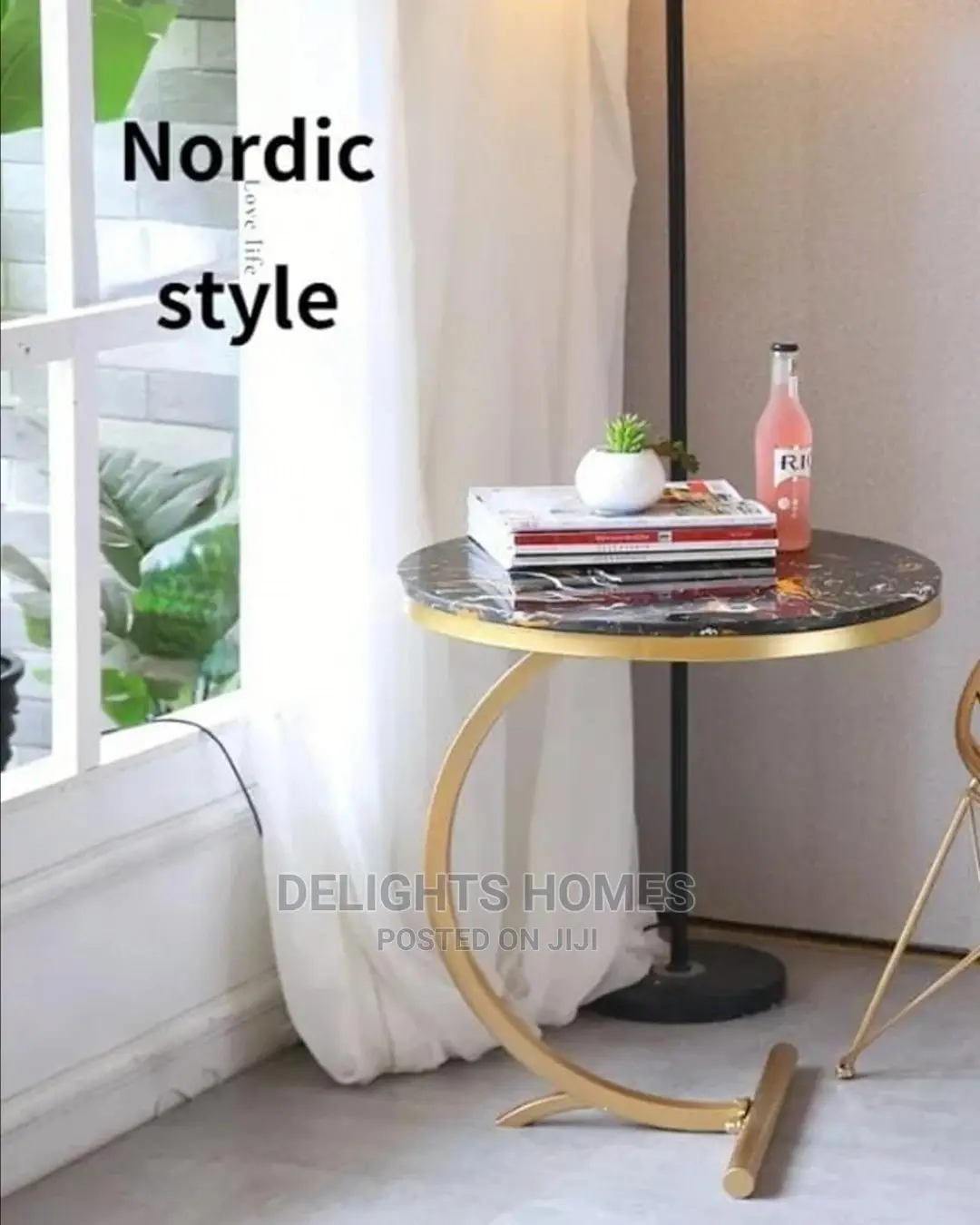 Marble Effect Round Coffee Table