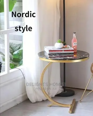 Marble Effect Round Coffee Table