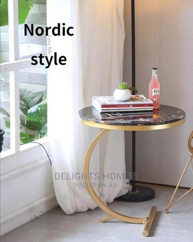 Marble Effect Round Coffee Table - thumbnail 2