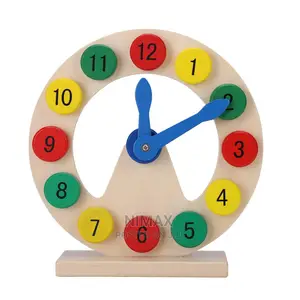 Wooden Clock Toy Kids