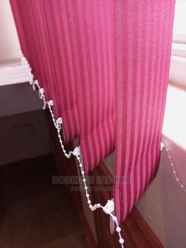 Maroon Vertical Office Blinds