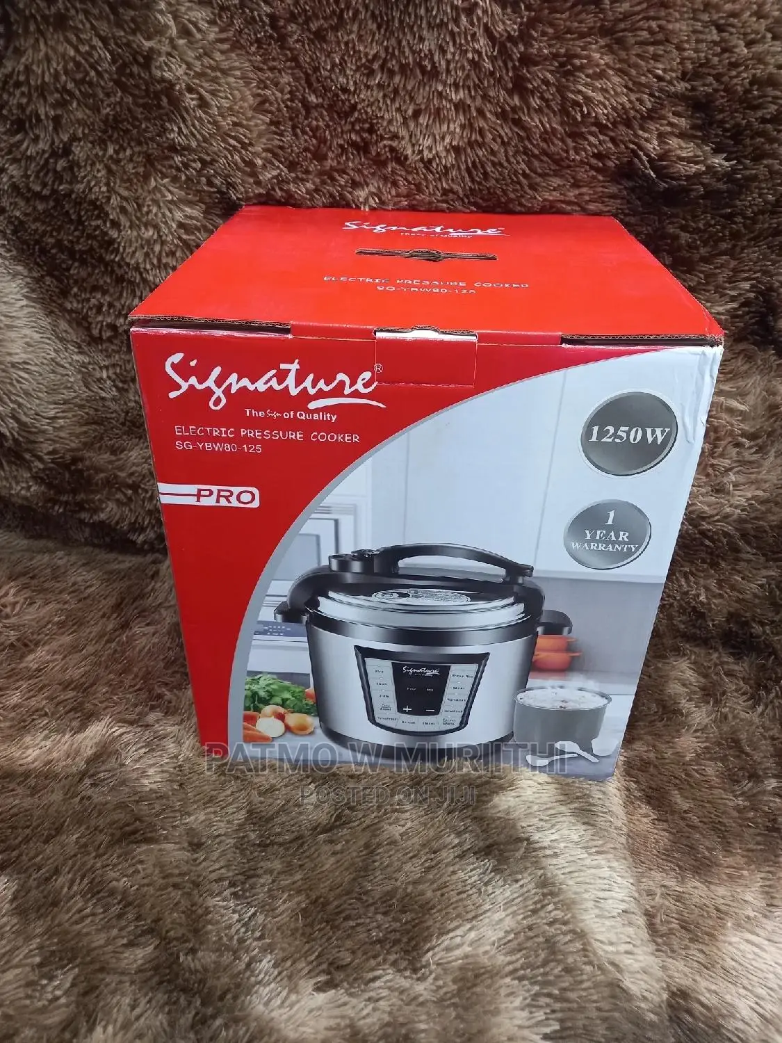 Electric Pressure Cooker With Timer 8.0L 1250W