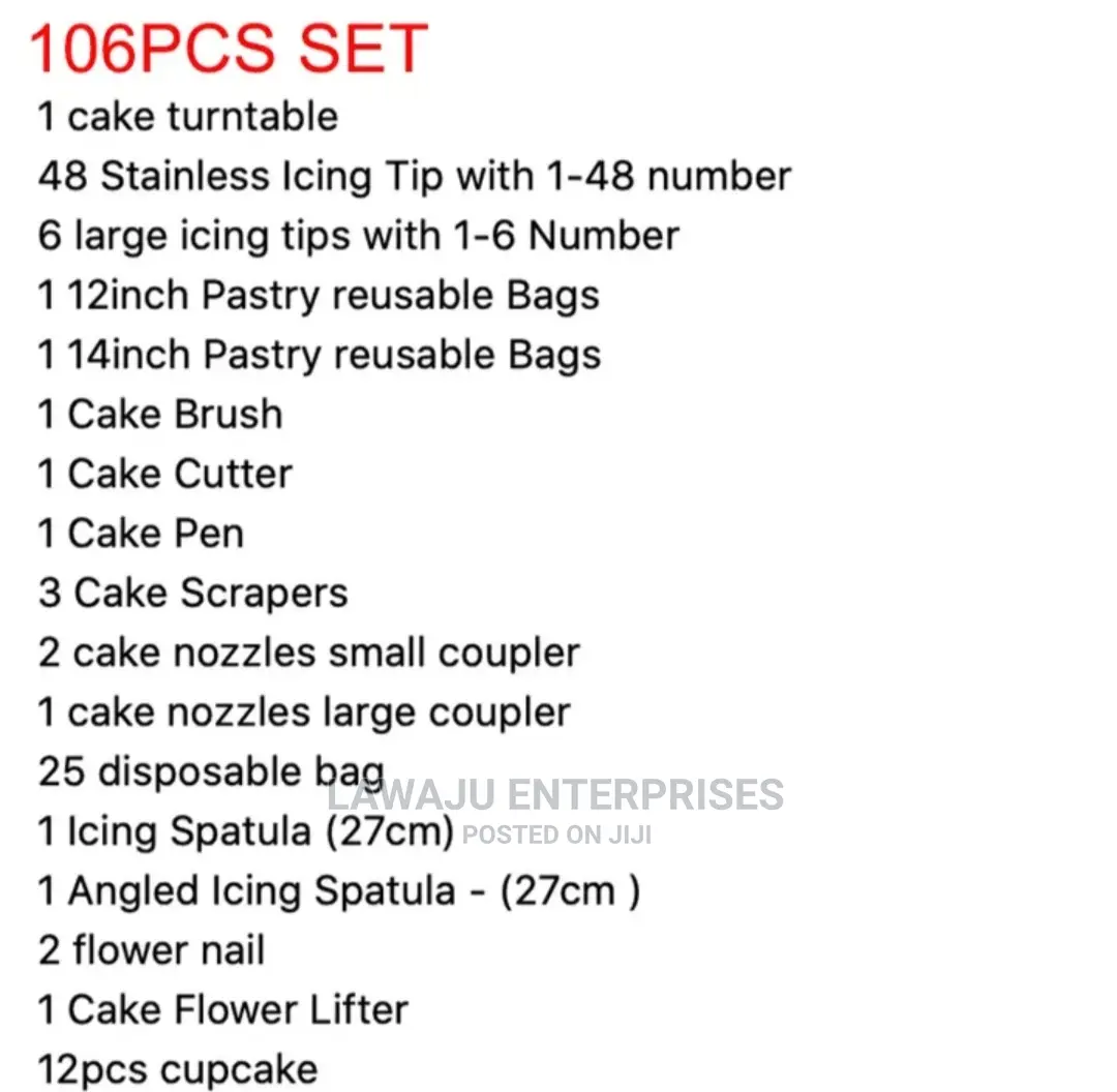 106 Pcs Cake Decorating Set